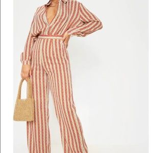 Red Chain Print Coord Set